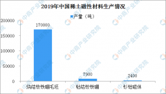 2019年中国烧结钕铁硼毛坯产量17万吨,粘结钕铁硼7900吨